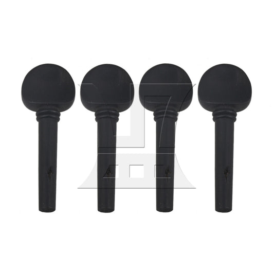 4x Ebony Wood Violin Tuning Pegs with Shell Dot for 1/8 Violin Replace Black