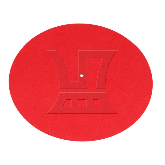30x0.75x0.2cm Turntable Phonograph Mat Felt Pad Anti-Static Slip-mat Red