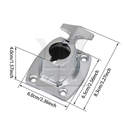 Silver Tom Cymbal Holder Clamp for Percussion Bracket Parts Replace