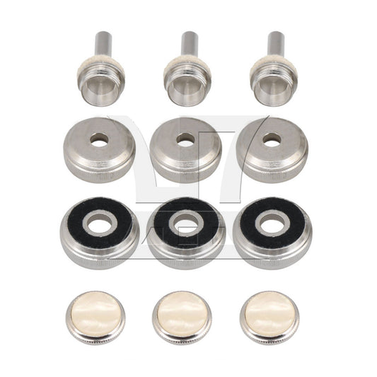 2.3x0.84cm Copper Trumpet Repair Finger Button Set ABS Buckle with Felt