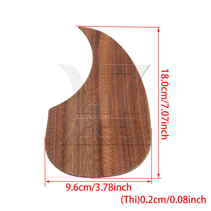 BQLZR Ebony Wood Pickguard Scratch Plate Replacement for 40/41" Folk Acoustic Guitar