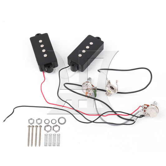 Prewired Neck & Bridge Humbucker Pickups Set for 4-string Guitar