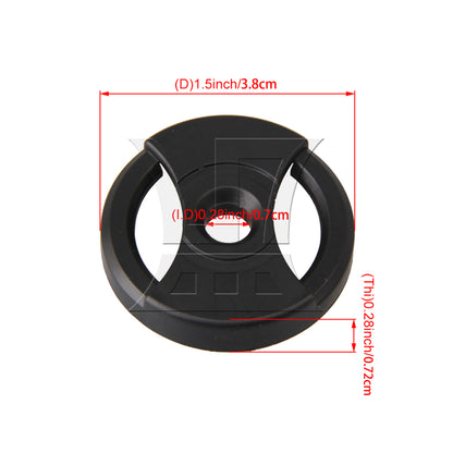 BQLZR 38x7.2x7mm Black Plastic Record Adapter Snap In Inserts for 7" 45rpm Record