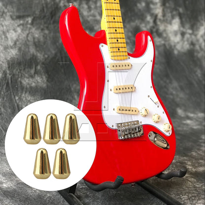 BQLZR Golden Plastic Guitar 5 Way Toggle Switch Caps 3.5mm Slot Replacement Par