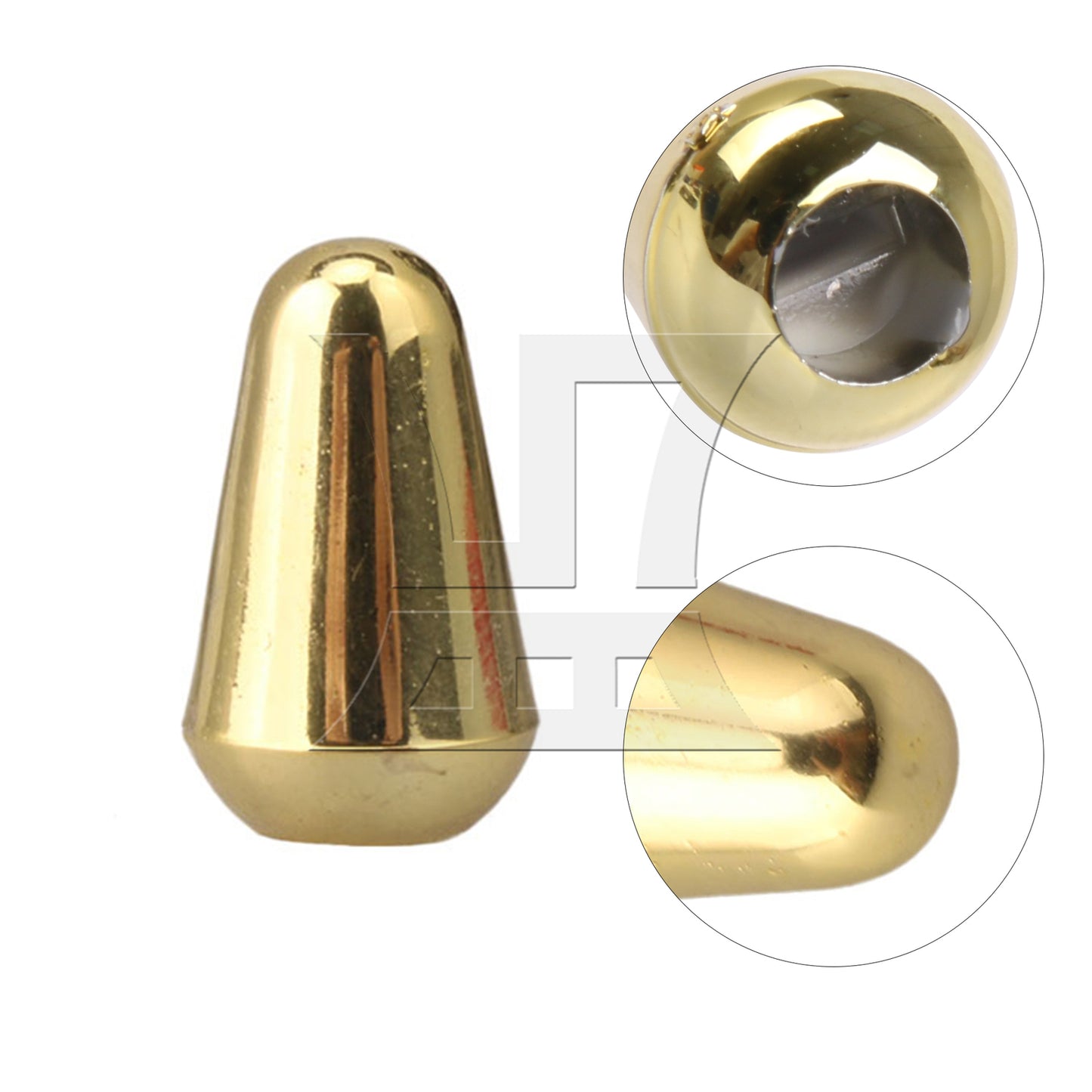 BQLZR Golden Plastic Guitar 5 Way Toggle Switch Caps 3.5mm Slot Replacement Par