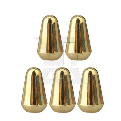 BQLZR Golden Plastic Guitar 5 Way Toggle Switch Caps 3.5mm Slot Replacement Par