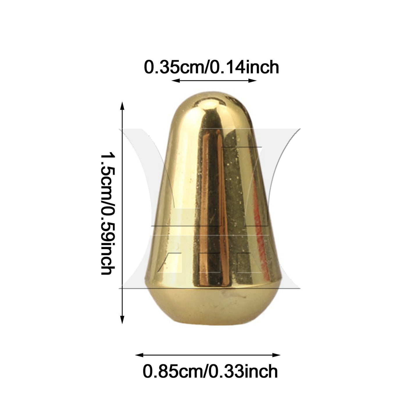 BQLZR Golden Plastic Guitar 5 Way Toggle Switch Caps 3.5mm Slot Replacement Par