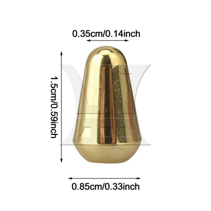 BQLZR Golden Plastic Guitar 5 Way Toggle Switch Caps 3.5mm Slot Replacement Par