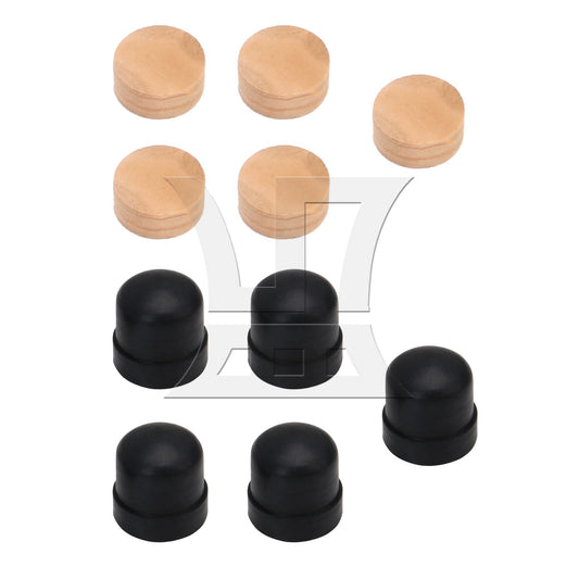 5 Pieces Trombone Slide Rubber End Tips & Cork Pads for Trombone Repairing