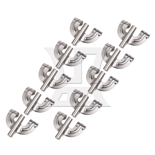 10Pieces Silver Iron Claw Hook Replacement 2.22x1.69inch for Bass Drum Snare