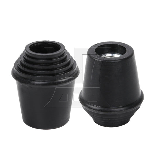 4 Pieces Rubber Leg Tip for Bass Drum Black Pad Fittings Anti-Slip with Washer