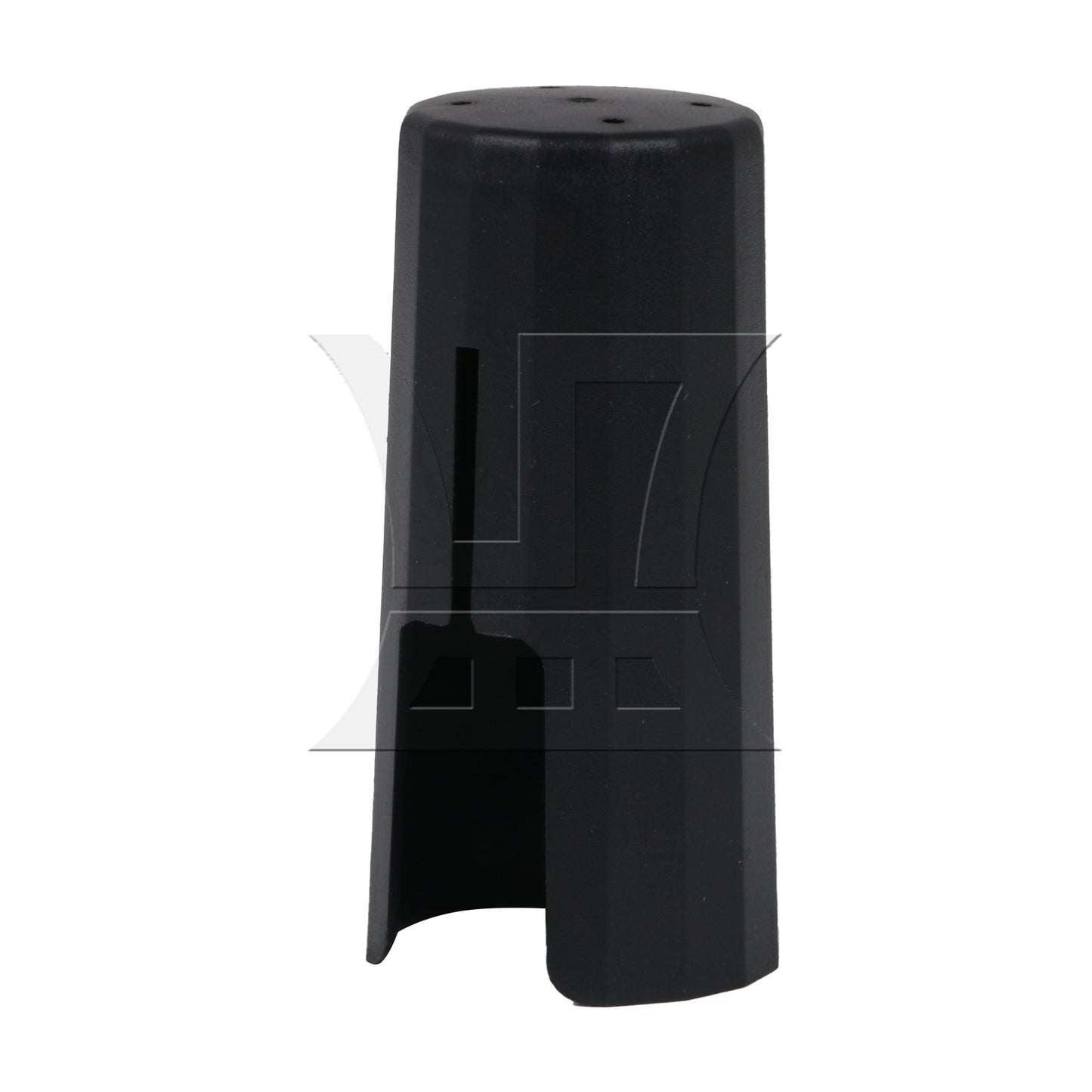 BQLZR Sax Golden Black Leather Ligature with Mouthpiece Cap for Soprano Saxophone