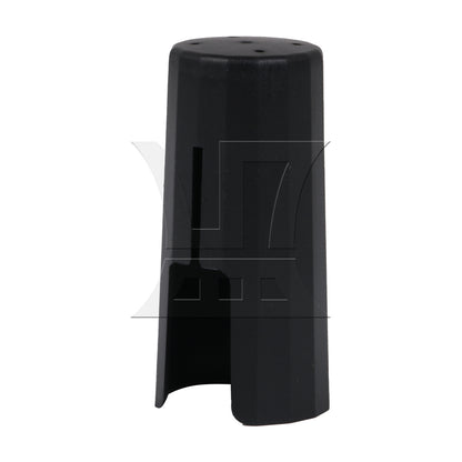 BQLZR Sax Golden Black Leather Ligature with Mouthpiece Cap for Soprano Saxophone