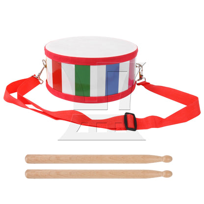 Wooden Drum 8" with Adjustable Strap and 2pcs Drumsticks for Music Lover Gift