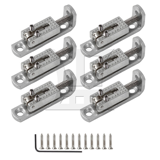6 Pieces 1.69" x 0.41" x 0.59" Zinc Alloy Separate Roller Bridge Saddles
