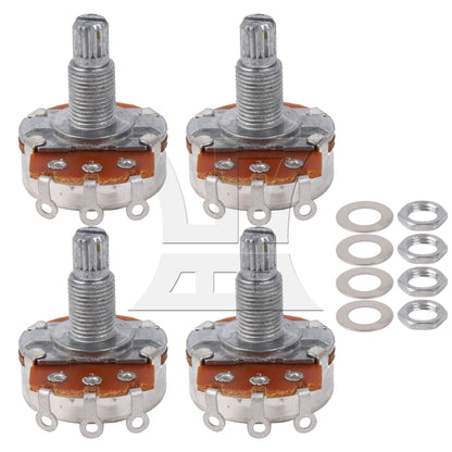 5x Guitar Potentiometer A500k 24mm Base Dia/18mm Shaft