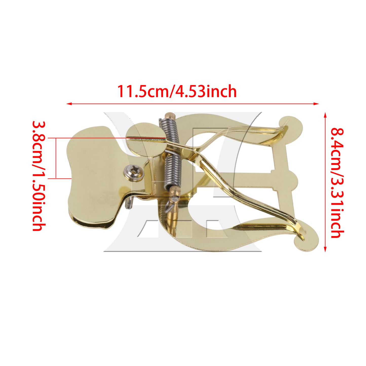 BQLZR Trombone Marching Lyre Clamp On Gold Plating Clip Set with Swab & Storage Bag