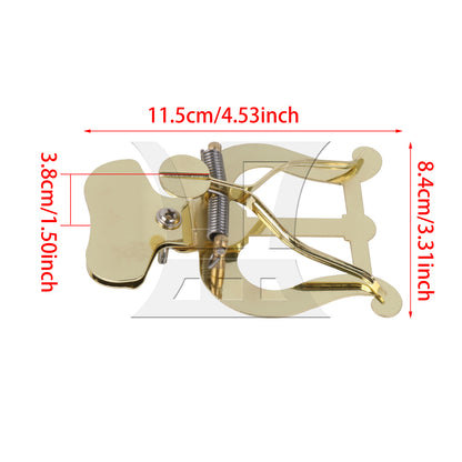 BQLZR Trombone Marching Lyre Clamp On Gold Plating Clip Set with Swab & Storage Bag