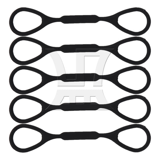 5Pieces Black Silicone Stopper Elastic Ring Set for B-flat Trumpet DIY Repair
