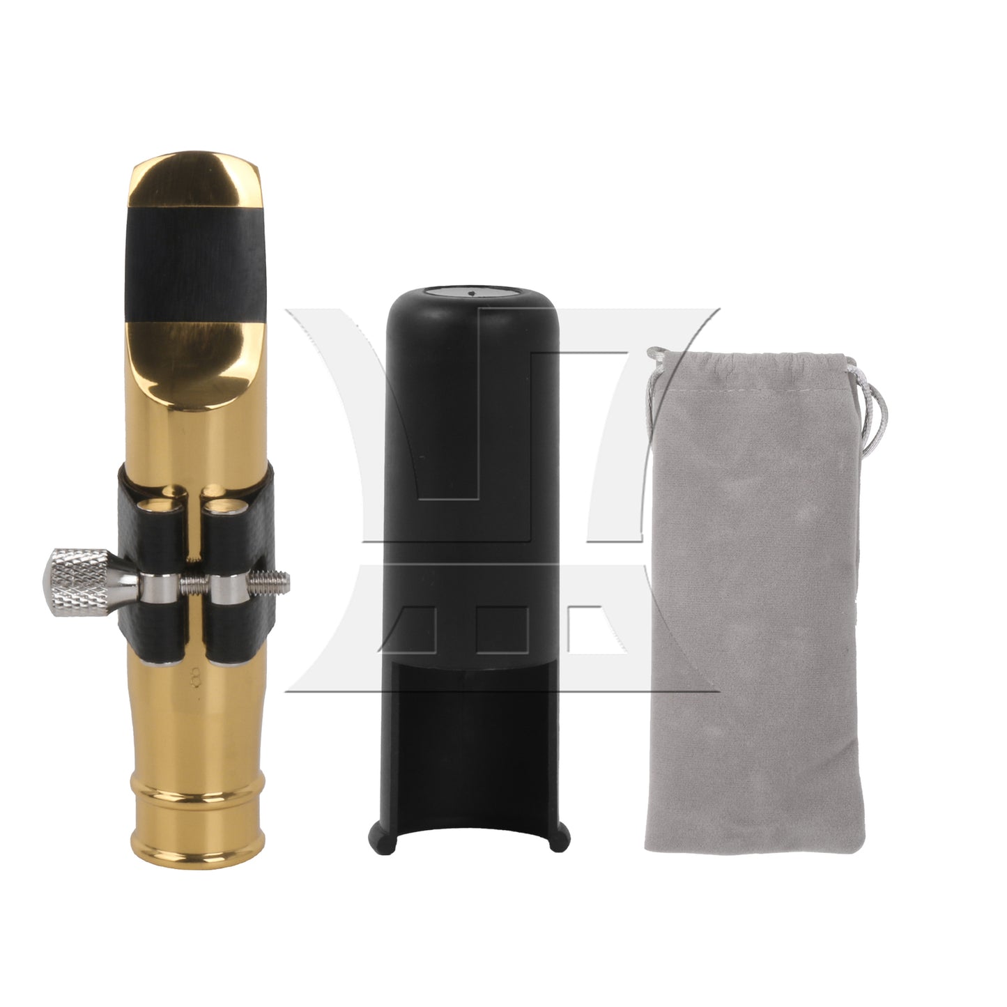 BQLZR Metal Mouthpiece 9# Clamp Cap Replacement Set for Tenor B Flat Sax Rose Gold