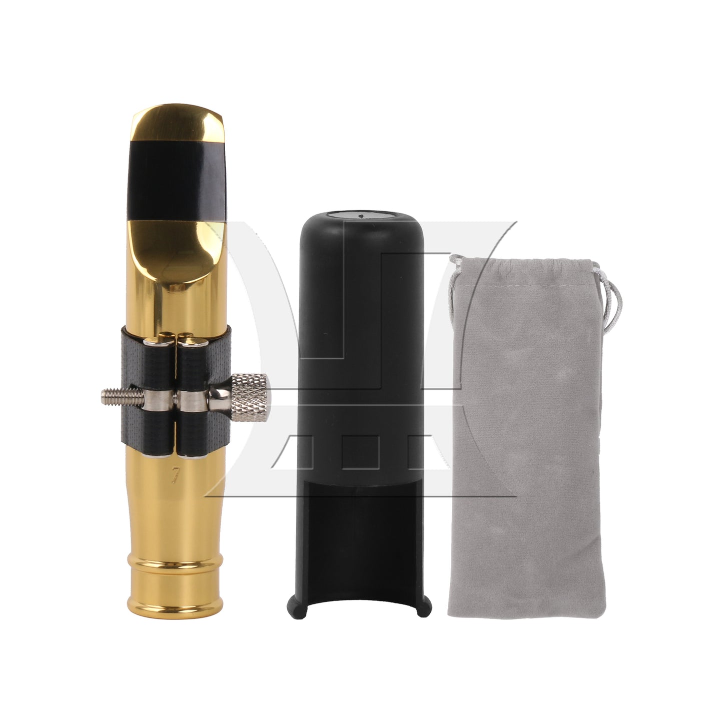 BQLZR Metal Mouthpiece 9# Clamp Cap Replacement Set for Tenor B Flat Sax Rose Gold