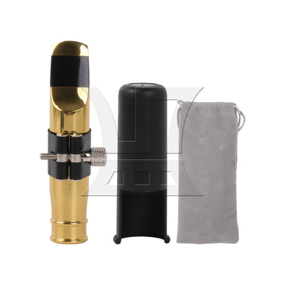 BQLZR Metal Mouthpiece 9# Clamp Cap Replacement Set for Tenor B Flat Sax Rose Gold