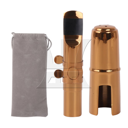 BQLZR Metal Mouthpiece 9# Clamp Cap Replacement Set for Tenor B Flat Sax Rose Gold