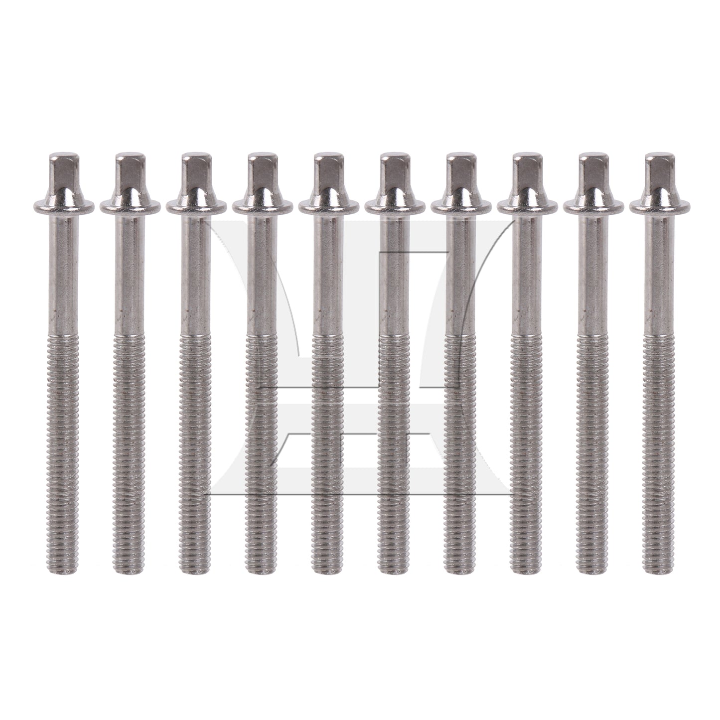 BQLZR Drum Tension Rods M6 x 64mm Replacement Drum Kit Screws Silver