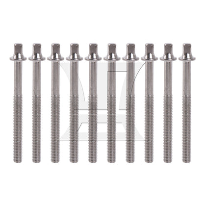 BQLZR Drum Tension Rods M6 x 64mm Replacement Drum Kit Screws Silver