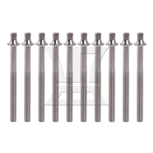 BQLZR Drum Tension Rods M6 x 64mm Replacement Drum Kit Screws Silver