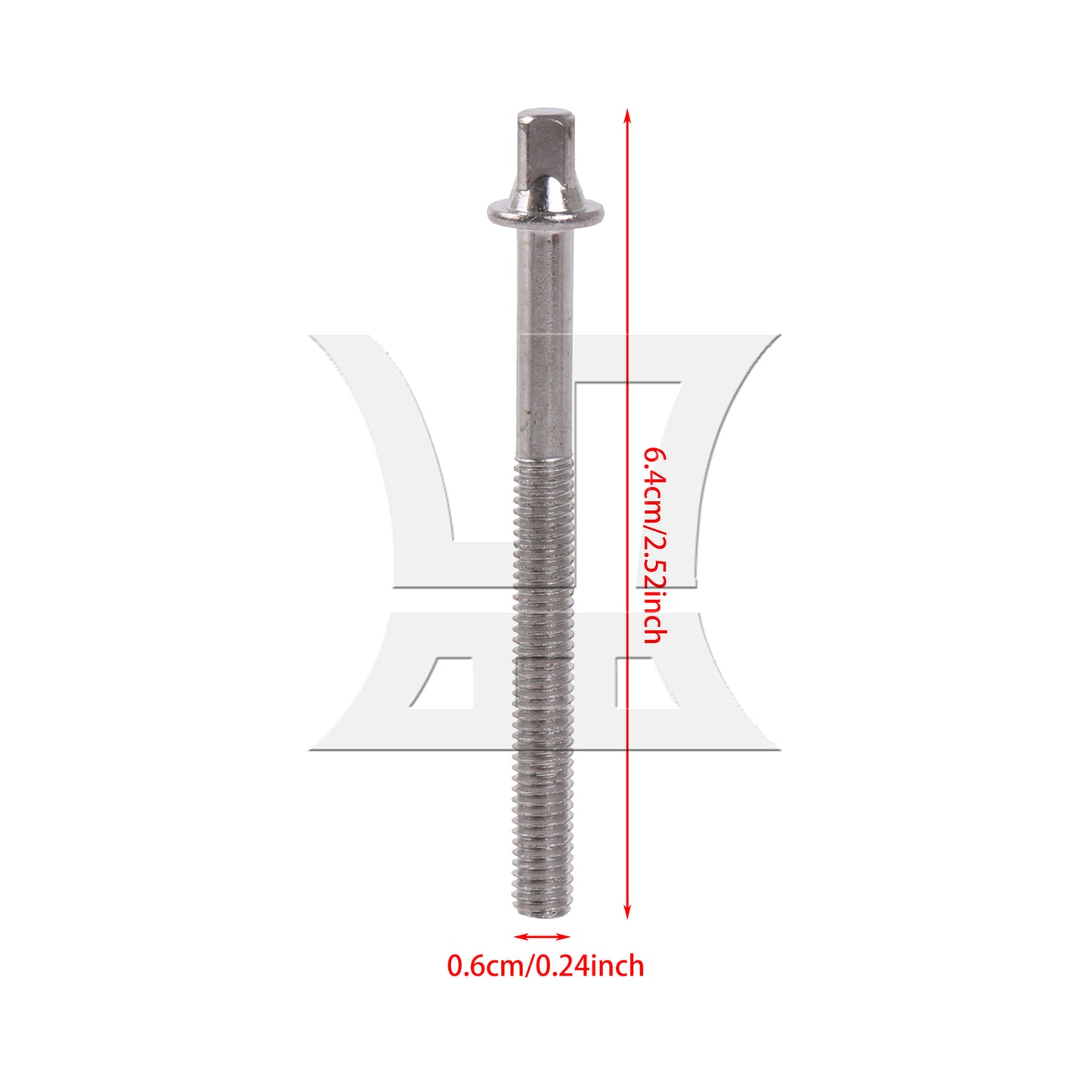 BQLZR Drum Tension Rods M6 x 64mm Replacement Drum Kit Screws Silver