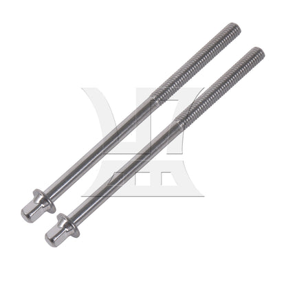 BQLZR  M6 Thread Dia Drum Tension Rods 100mm Length Drum Kit Screws Silver