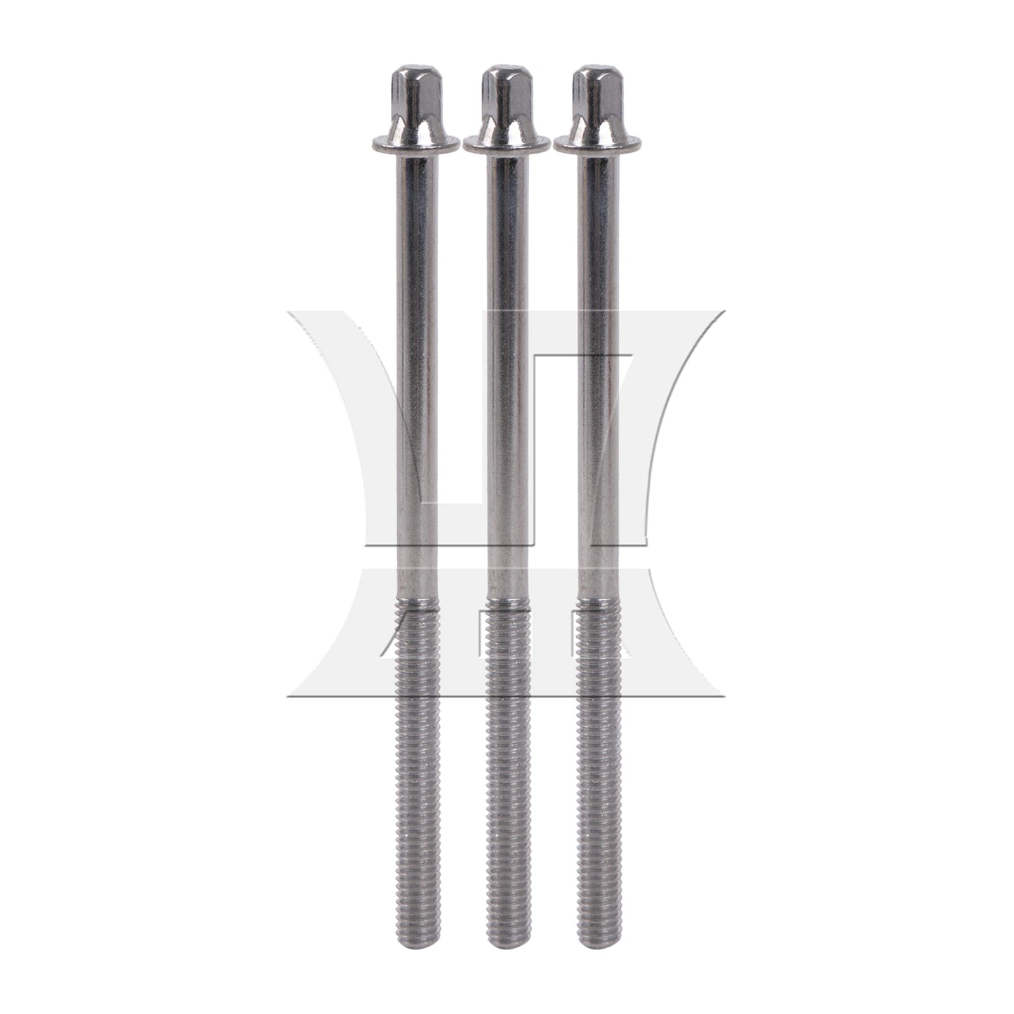 BQLZR  M6 Thread Dia Drum Tension Rods 100mm Length Drum Kit Screws Silver