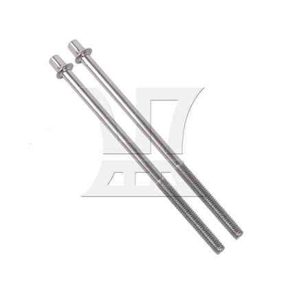 BQLZR M6 Thread Dia Drum Tension Rods 130mm Length Drum Kit Screws Silver