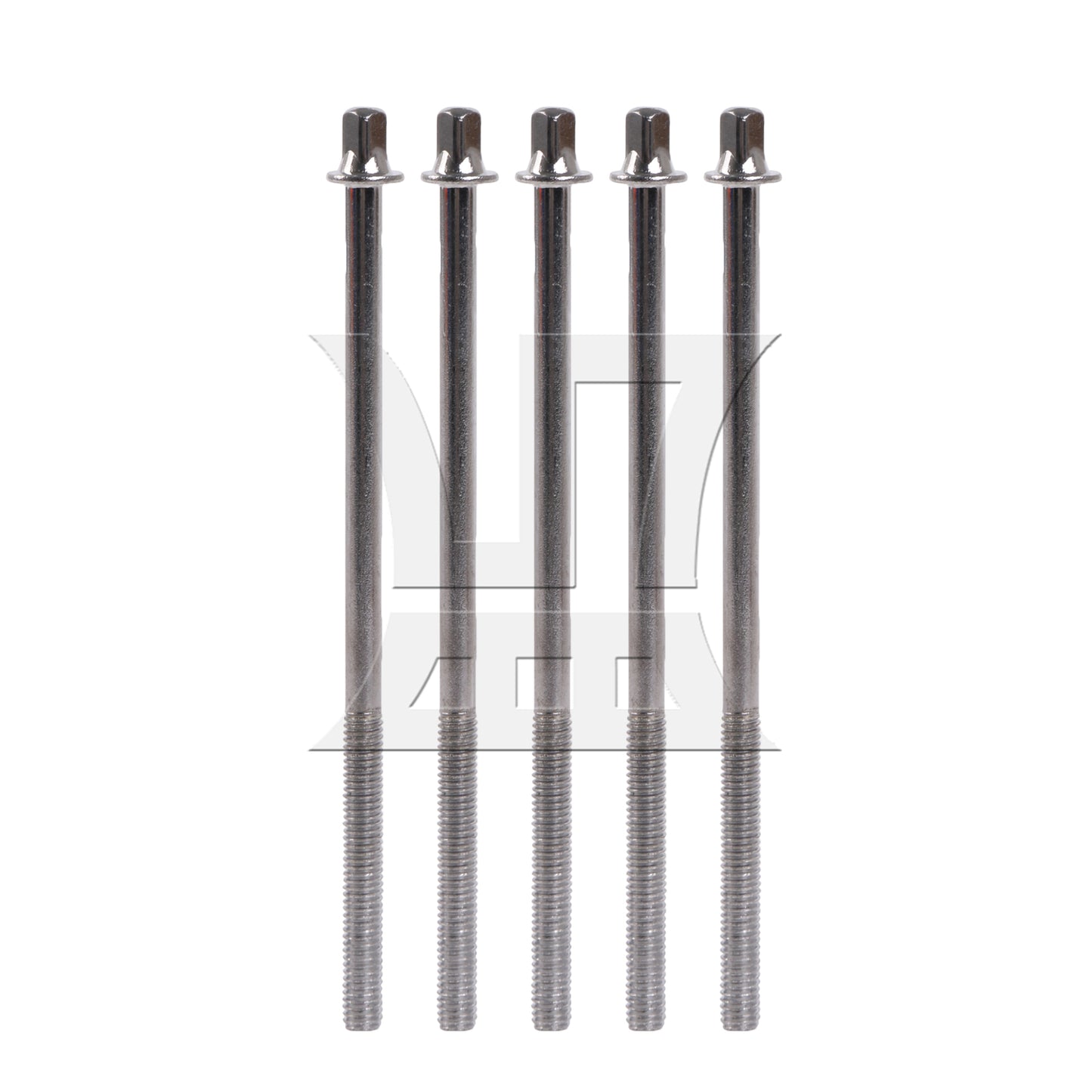 BQLZR M6 Thread Dia Drum Tension Rods 130mm Length Drum Kit Screws Silver