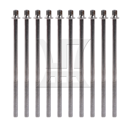 BQLZR M6 Thread Dia Drum Tension Rods 130mm Length Drum Kit Screws Silver