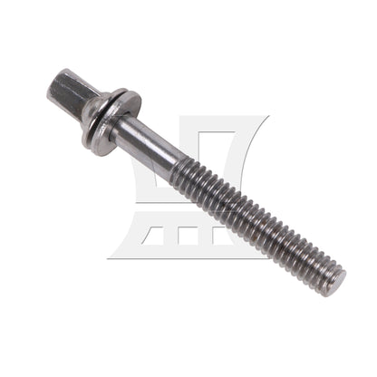 BQLZR  1/5" Drum Tight Screws Tension Rods Percussion Replacement Silver