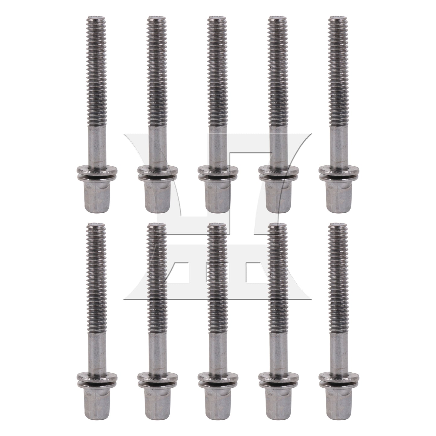 BQLZR  1/5" Drum Tight Screws Tension Rods Percussion Replacement Silver