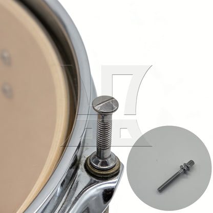 BQLZR  1/5" Drum Tight Screws Tension Rods Percussion Replacement Silver
