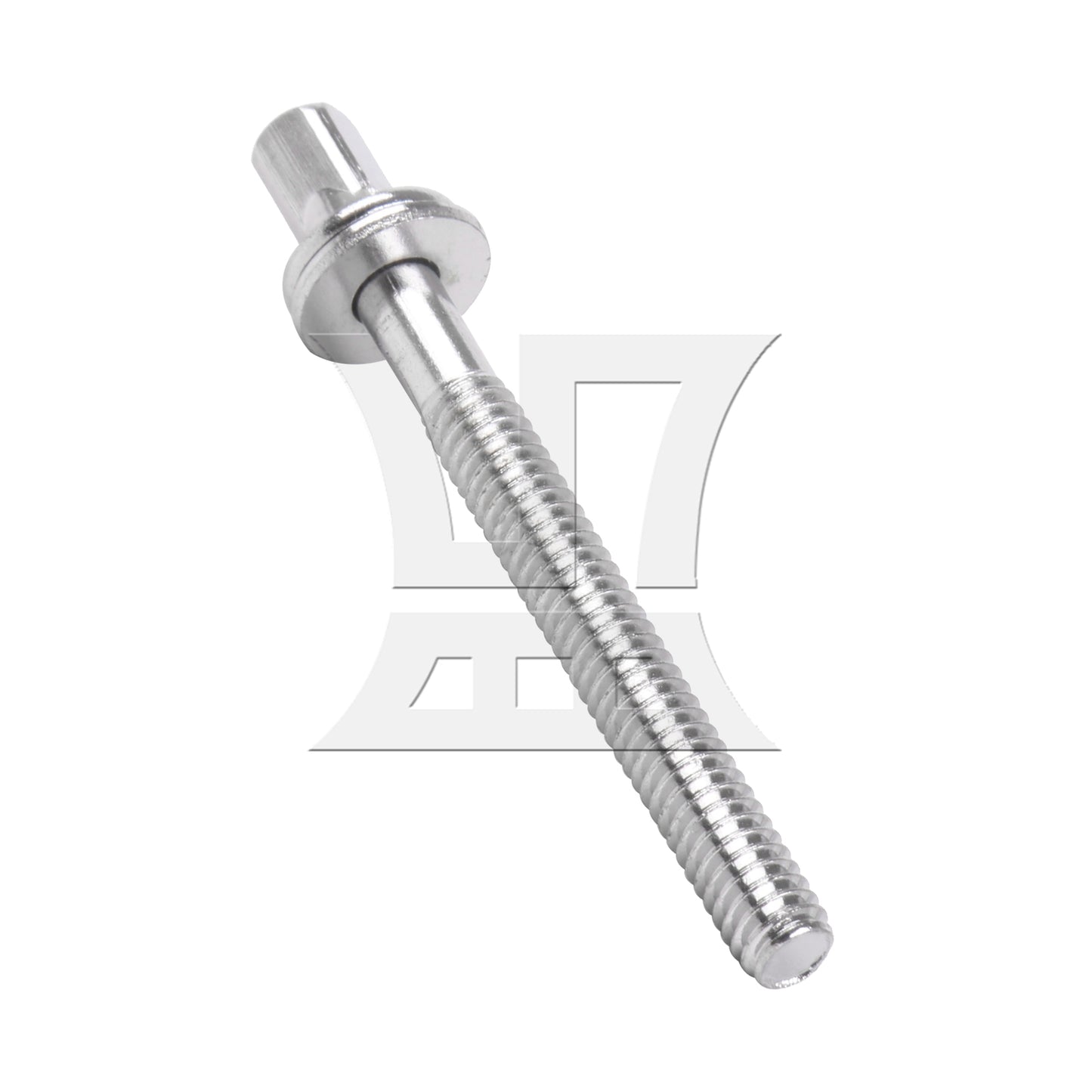 BQLZR 1/5 Inch Drum Percussion Tension Rods Screw 50mm with Gaskets Silver