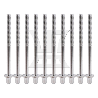 BQLZR Drum Tension Rods Iron M5 Thread 80mm for Percussion with Gaskets