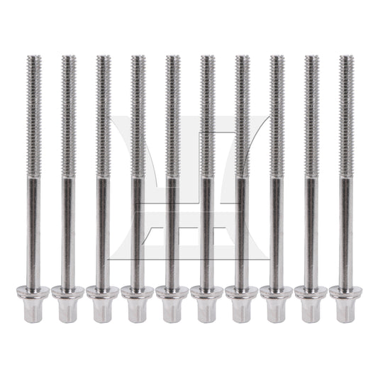 BQLZR Drum Tension Rods Iron M5 Thread 80mm for Percussion with Gaskets