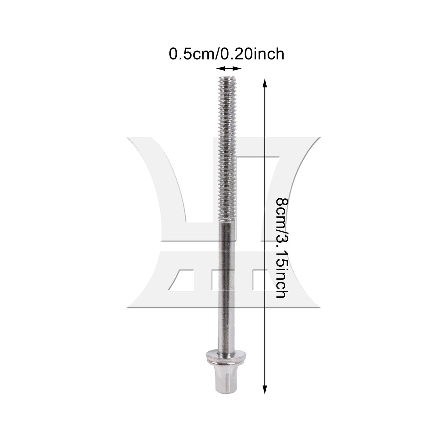 BQLZR Drum Tension Rods Iron M5 Thread 80mm for Percussion with Gaskets