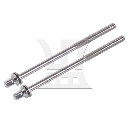 BQLZR 10 Pieces Bass Drum Tension Rods Iron 1/5 Inch 100mm for Percussion Hardware