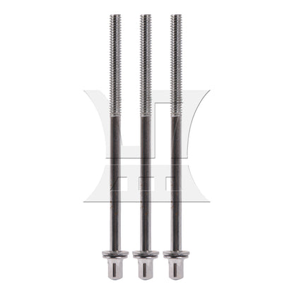 BQLZR 10 Pieces Bass Drum Tension Rods Iron 1/5 Inch 100mm for Percussion Hardware