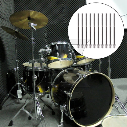 BQLZR 10 Pieces Bass Drum Tension Rods Iron 1/5 Inch 100mm for Percussion Hardware