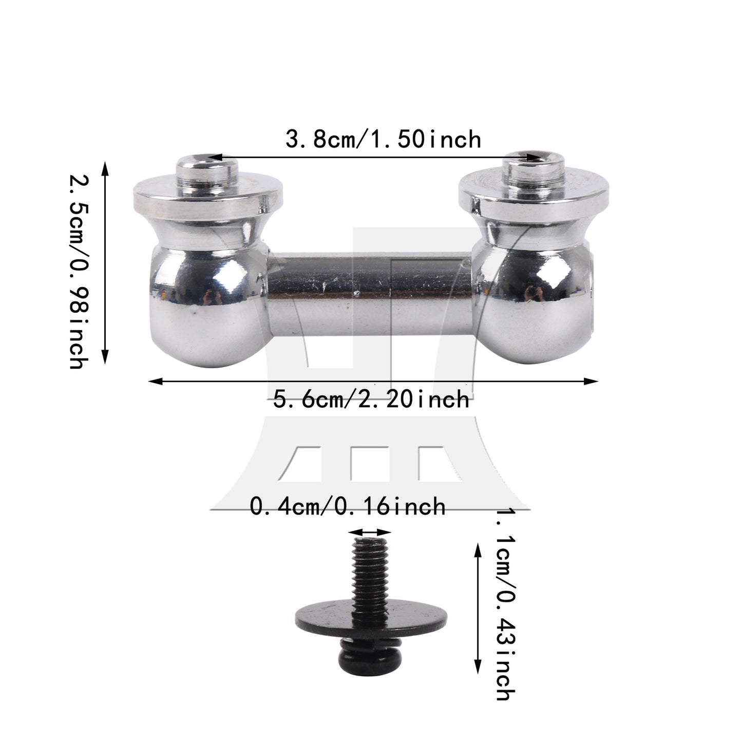 BQLZR Aluminum Snare Drum Lug Double End 38mm 1 Inch Replacement for Music Lovers