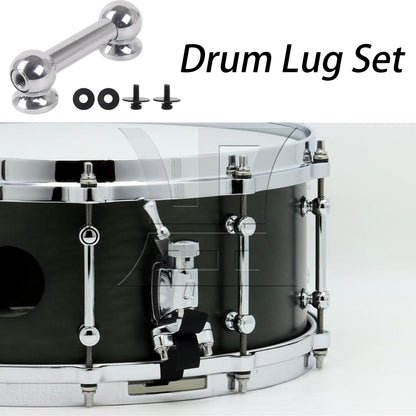 BQLZR Professional Metal Drum Lug Double Ends Set for Percussion 2.01 Inch Silver