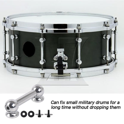 BQLZR Professional Metal Drum Lug Double Ends Set for Percussion 2.01 Inch Silver