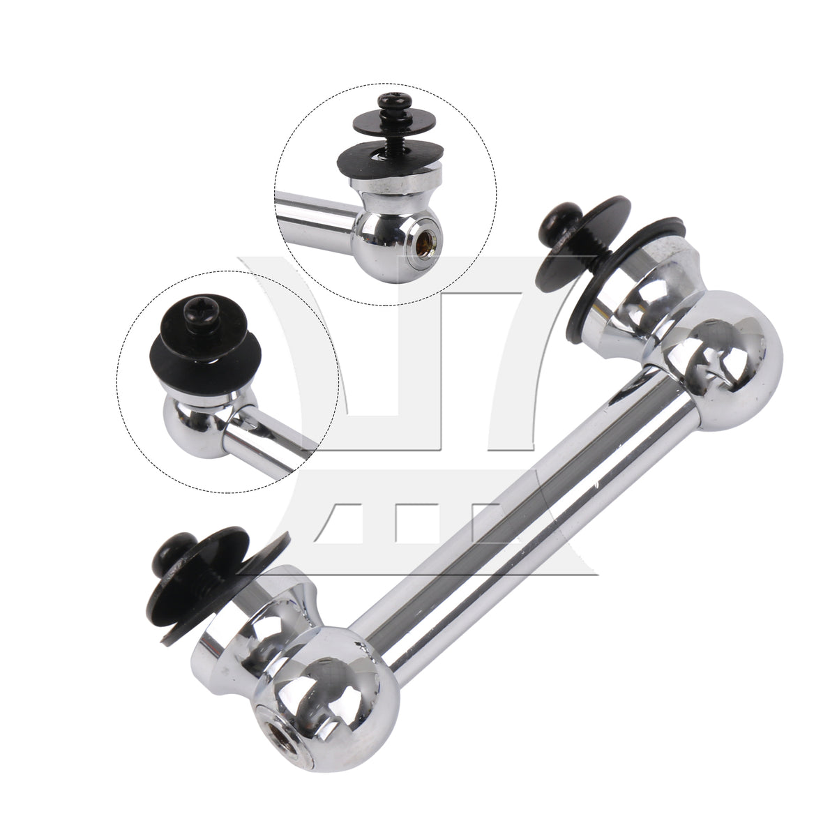 BQLZR Aluminum Double End Drum Lug Percussion 2.6 Inch with Screw Rubber Pads Kit